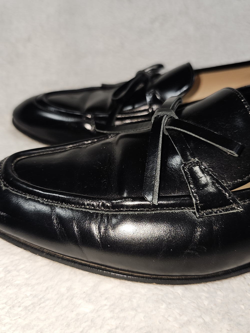 J. Crew Womens Black Patent Leather Academy Penny Loafers Slip On Size 8.5. - Picture 4 of 16